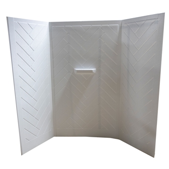 Shower - Surround - 24" x 40" x 68" - White - Min Qty/20