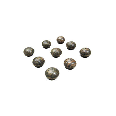 Button - Wood - 3/8" Mushroom - Brown Maple - Boardwalk Oak