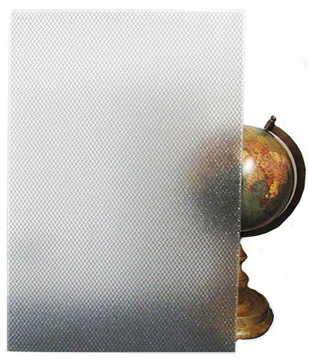 Glass - 24" x 4 1/2" - Clear - DSG - Temp - Krackled Chevron 50% Scale