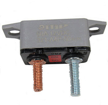 Breaker - 12V - 30A - Type 1 - Auto Reset - w/Bracket - Color Coded - Green - MECPRO 321-A4P-30-B-CC