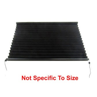 Shade - Night Only - 46 1/2" x 28" - PVC Rail - EZ Lift - Pleated - Blackout - Black - Domestic