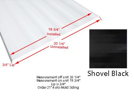 Siding - 024 - 21" x 96" - 1MTU AM - Shovel Black