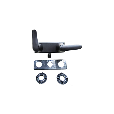 Faucet - Shower - w/Diverter - Leaf Handles - Plastic - Matte Black - Indonesia