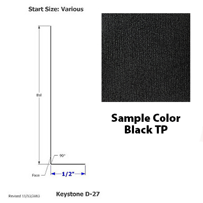 Skirt - Metal - 030 - 5 1/2" x 144" - D-27 - Black - TP
