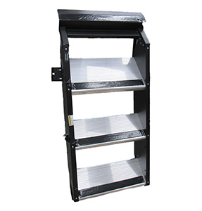 Step - Triple - Tall - 28" - Steel/Alum - Fold Up