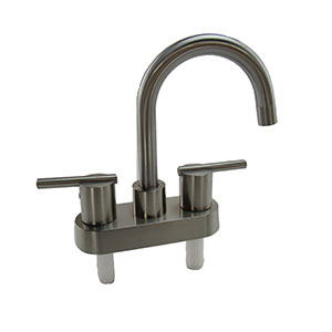 Faucet - Lavatory - J Spout - Plastic -  Satin Nickel - China