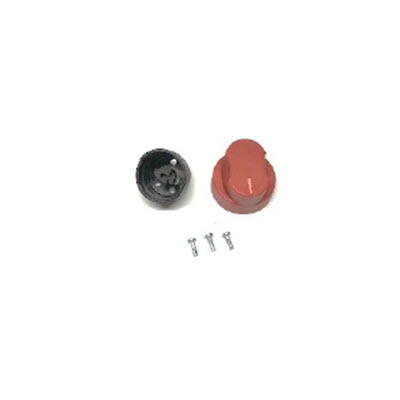 Box - 12v Power Distribution - Knob - Red Disconnect Knob Replacement Kit - (Includes: Red Knob, Cam Sleeve, 3 Screws For Installation)