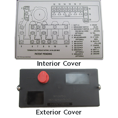 Box - Lid  - Replacement Lid Kit - For 19011-301 - (Includes Lid, Pre-Installed Disconnect Knob Kit, 2- Pre Installs 10-32 x 3/4" Screws, Labels)