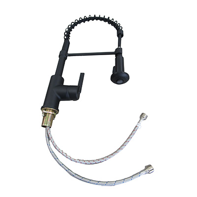 Faucet - Kitchen - Pullout - Spring Style - Black - Low-Lead - K8117DB-1S-BLK