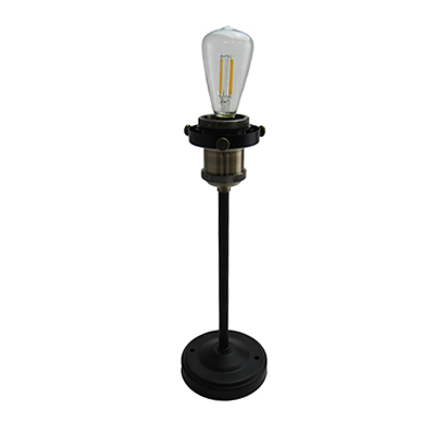 Light - Pendant - 17" - Metal Base - Black w/Brushed Brass