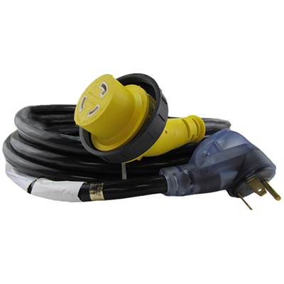 Cord - Shore/Power - 30A - 30' - w/Twist Lock Conn - Detachable - w/Reverse Polarity Indicator