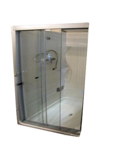 Shower - Door - 54" x 67 1/2" - Triple Sliding - Clear Glass - Platinum