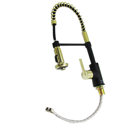 Faucet - Kitchen - Spring Coil - Gold/Matte Black - K8117DB-1S-SGBLK