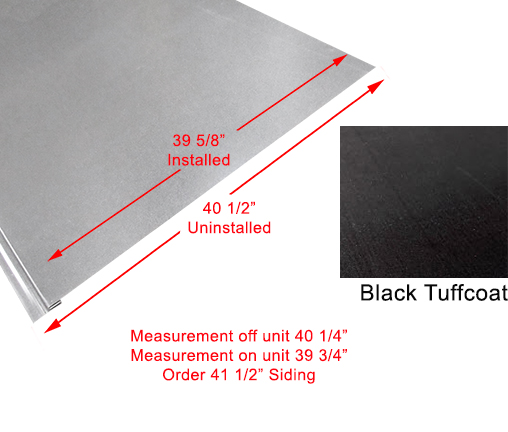 Siding - 040 - 41 1/2" x 96" - CTL SL - TC Black - w/Film