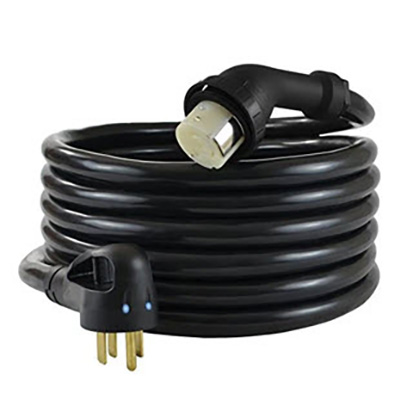 Cord - Shore/Power - 50A - 30' - w/90° Twist Lock - Detachable - w/Reverse Polarity Indicator - WR RVPL50-30G