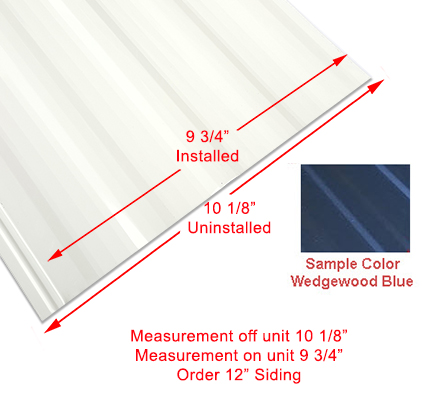 Siding - 030 - 12" x  _________ Order Per Lineal Foot - 1 MDM SL - Wedgewood Blue - MG - CS Only