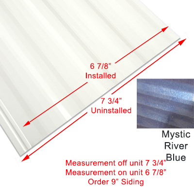 Siding - 024 - 9" x  _________ Order Per Lineal Foot - 1MDM SL - Mystic River Blue - CS Only