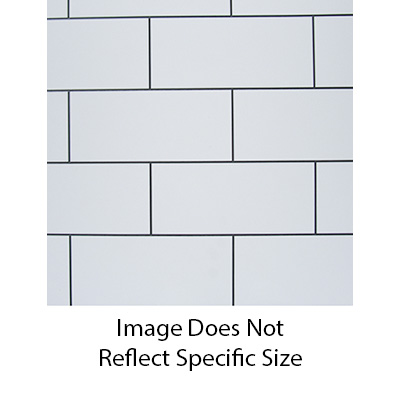 Countertop - Backsplash - 27 1/8" x 67" - Echocoat - Acrylic - High Gloss White - w/Dark Gray Impressions - Large Subway