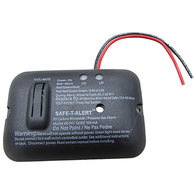 Alarm - LP/CO - Combo - Detector - 12V - Surface Mount - New Low Profile - Black