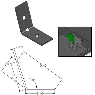 Axle - Bracket - Reinforcement Bracket - For Spring Hanger