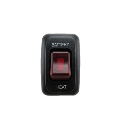 Switch - Light - Battery Heat On/Off - Red Light - Assembly - Black - Min 50 Pcs