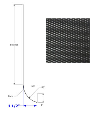 Skirt - Metal - 030 - 22 1/2" x 151" - D-12 - Black - TP - DE - w/Kiss Break