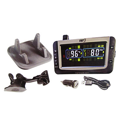 Tire - Pressure Monitor System - Monitor Only - Color Display - w/2 Display Mounts & Power Adapter