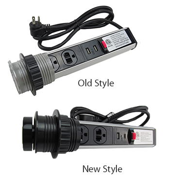 Recept - 110V - Pop-Up - w/1 USB & 2 Electrical Plugs - Wireless Charging - 15 Amp