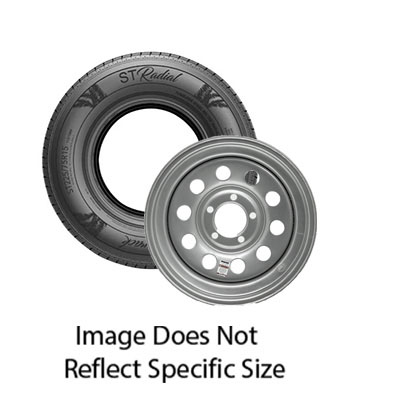 Tire - Tamarack Radial - ST215/75R14 LRD - 14" x 5.5" - 5-4.5 - Silver Modular Steel Wheel - 1.25" Tire Valve - For .453 Hole - Max PSI 65 - TR413 - Replaces Krv 686208