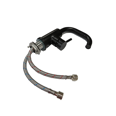 Faucet - Lavatory - Single Hole - w/1/2" MPT - 12" Riser - Matte Black