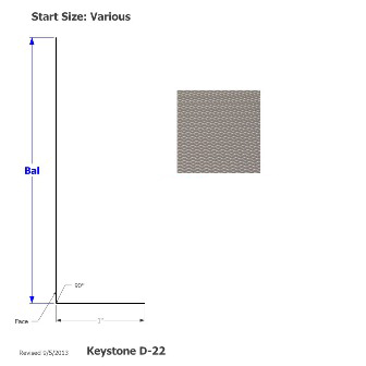 Skirt - Metal - 030 - 36" x 96" - D-22 - Sandstone Met - DE