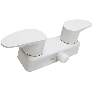 Faucet - Shower - w/Diverter - Plastic - Blade Handles - White - China