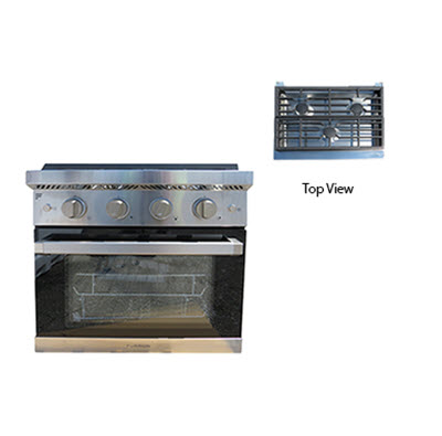Range - Built In - 24" - Gas Range - 3 Burner - Chef Collection - Stainless Steel - FGR24D3A1A-SS