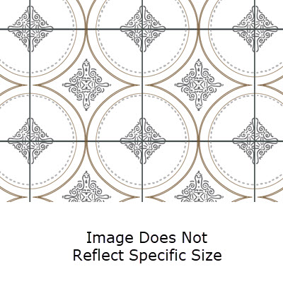 Countertop - Backsplash - 64" x 19 1/2" - Polystyrene - HC23 - Black/White Medallion