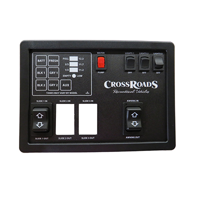 Monitor Panel - 5 Tank - 6 Button (B,F,B,B,G,G,Aux) - 4 Switches - (W/P,3/L,S/O,Awn) - w/o Dynamic Break Relay