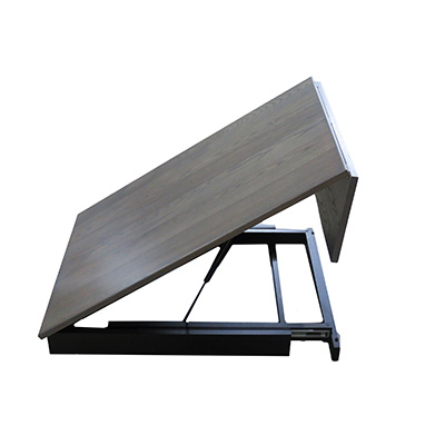 Table - Dinette - 26" x 38 1/2" - w/10"Leaf - Hardwood - Ash - Hudson Grey