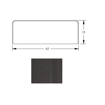 Countertop - Dresser Top - 5/8" x 15" x 42" - Pressed - MDF -  C2 - WW04 - P4-0129 - Fineline Amber - GL - 3D