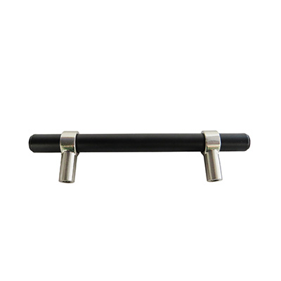 Door - Pull - 96MM - 2 Tone - Matte Black/Satin Nickle