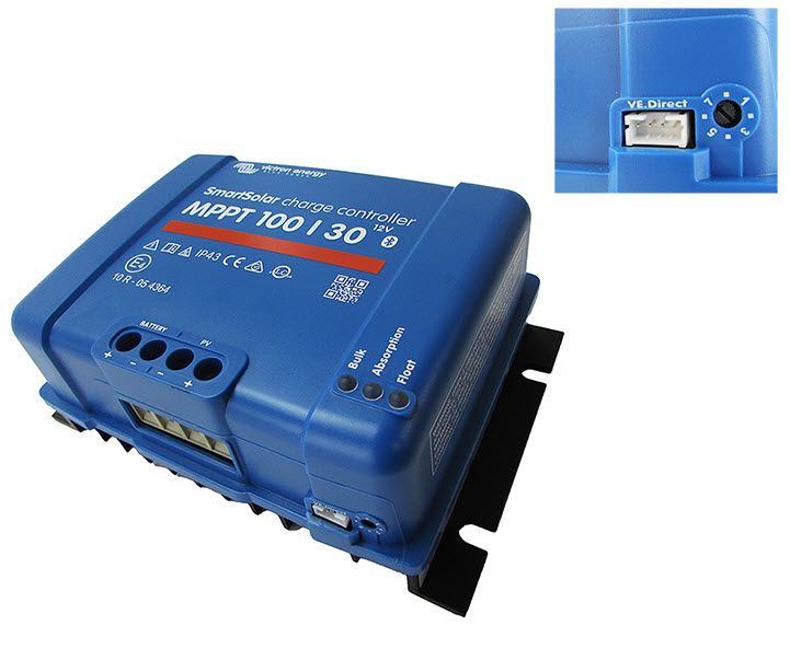 Solar Panel - Recept - Charge Controller - Smart Solar - 100/30 - 30 Amp - 12 V Only - MPPT - Victron