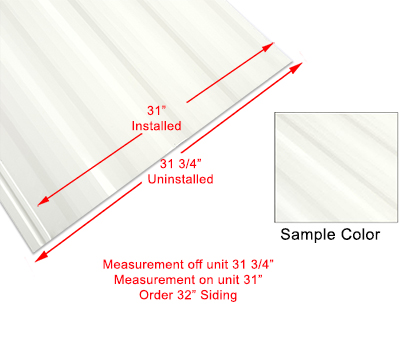 Siding - 024 - 32" x 96" - 1MDM SL - Polar White