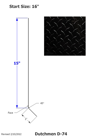 Siding - 024 - 16" x 96" - D-74 - Black - TC - TE