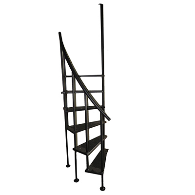 Ladder - 6 Step - Spiral Staircase - 110" - 11/14/16 Ga - Steel - Textured Black