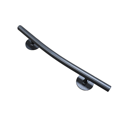 Door - Grab Rail - 20" - Curved - Steel - Black