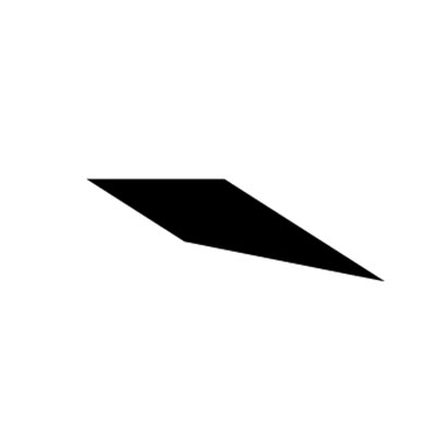 Diecut - 2024 - KD - Small - Top/Bottom Spear - RH - Black