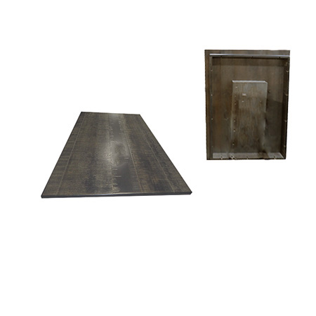 Table - Top Only - 27 1/2" x 39" - Carb2 - w/1 1/2" Aprons - Bandsaw Design - Brown Hard Maple - Cocoa Oak