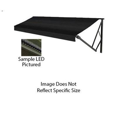 Awning - 18' - Double Sided - Black/Black - Compass LT - 12 Volt - White LED Light at Rail