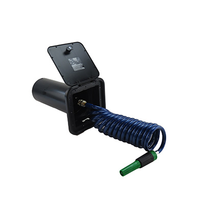 Shower - Exterior - Spray Away - Housing - w/15' Hose & Nozzle - w/Hatch - Black