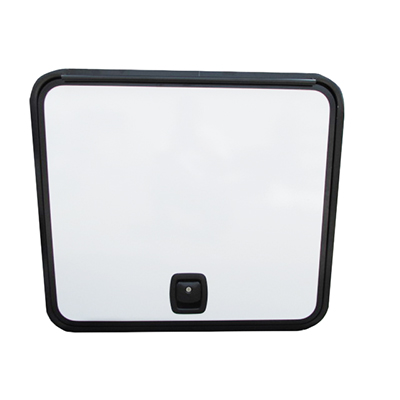 Baggage - Door - TH - 33" x 29" - Vixen Polar White SG - Polar White SG - w/Black Trim - 1S