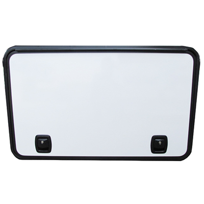 Baggage - Door - TH - 53" x 22" - w/Strut Brkts - Vixen Polar White SG - Polar White SG - w/Black Trim - 2S