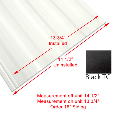 Siding - 024 - 16" x 320" - 1 MDM SL - Black - TC - Oregon Only